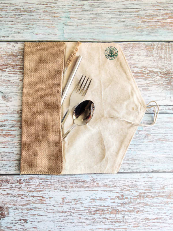 Oral kit with tooth brush and tongue cleaner with Cutlery