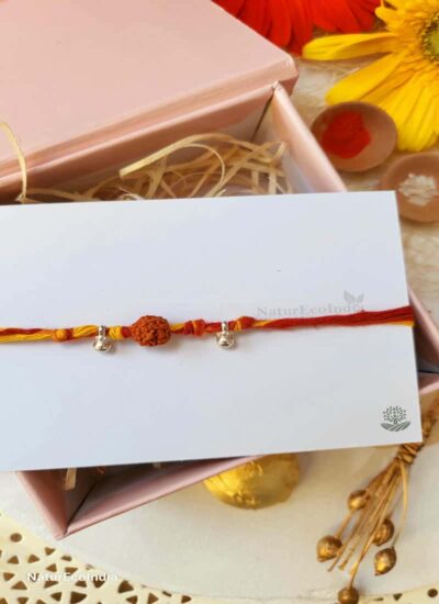 "Rudr-aksh" silver rakhi